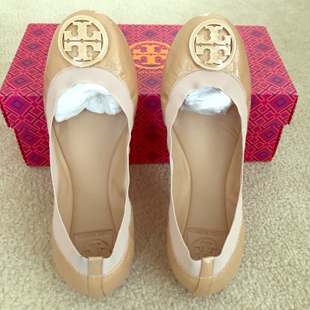 Patent leather Tory Burch Caroline ballet flats